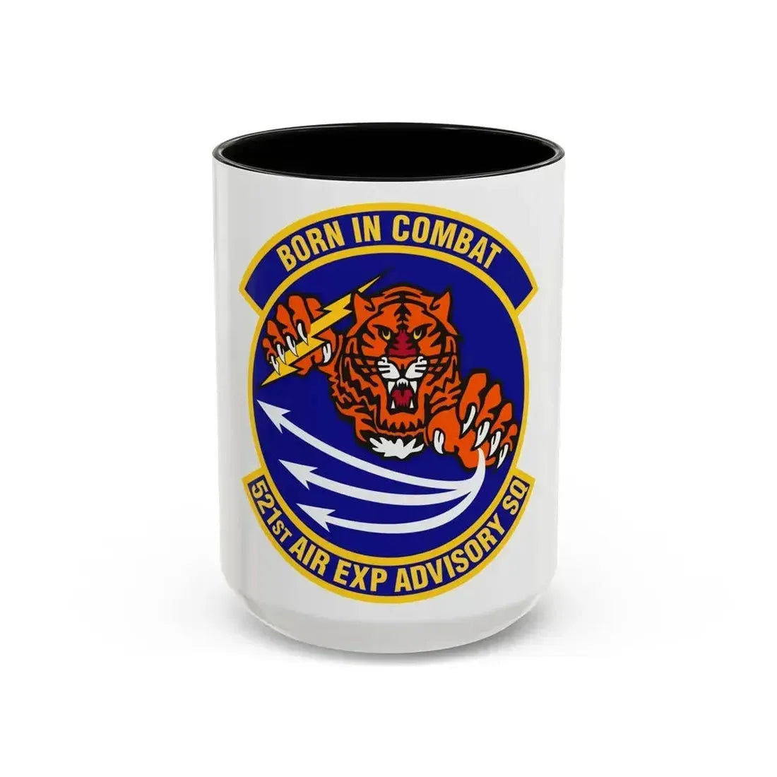521st Air Expeditionary Advisory Squadron (U.S. Air Force) Accent Coffee Mug 15oz Black - Go Mug Yourself