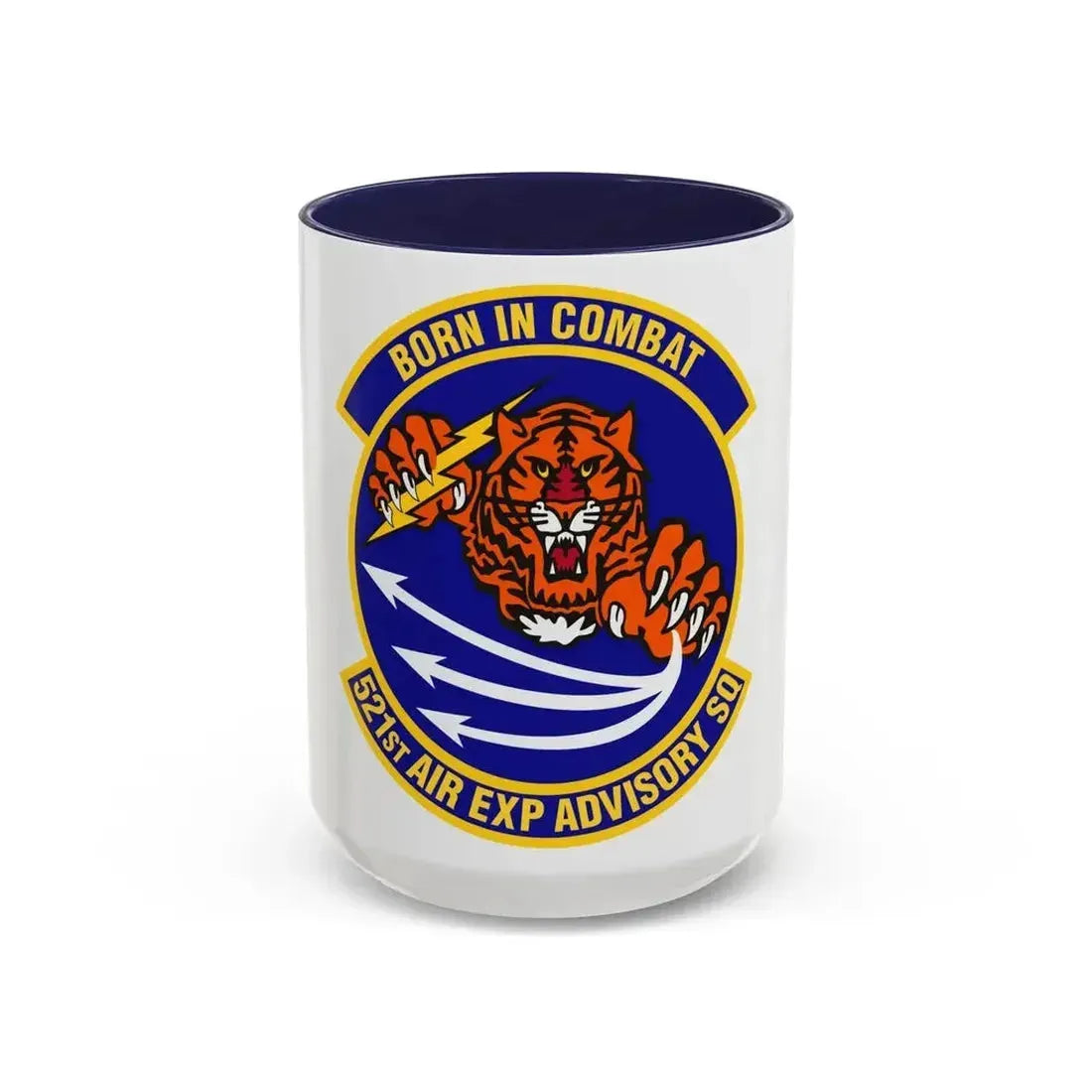 521st Air Expeditionary Advisory Squadron (U.S. Air Force) Accent Coffee Mug 15oz Navy - Go Mug Yourself