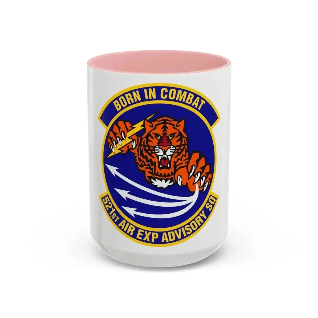 521st Air Expeditionary Advisory Squadron (U.S. Air Force) Accent Coffee Mug 15oz Pink - Go Mug Yourself