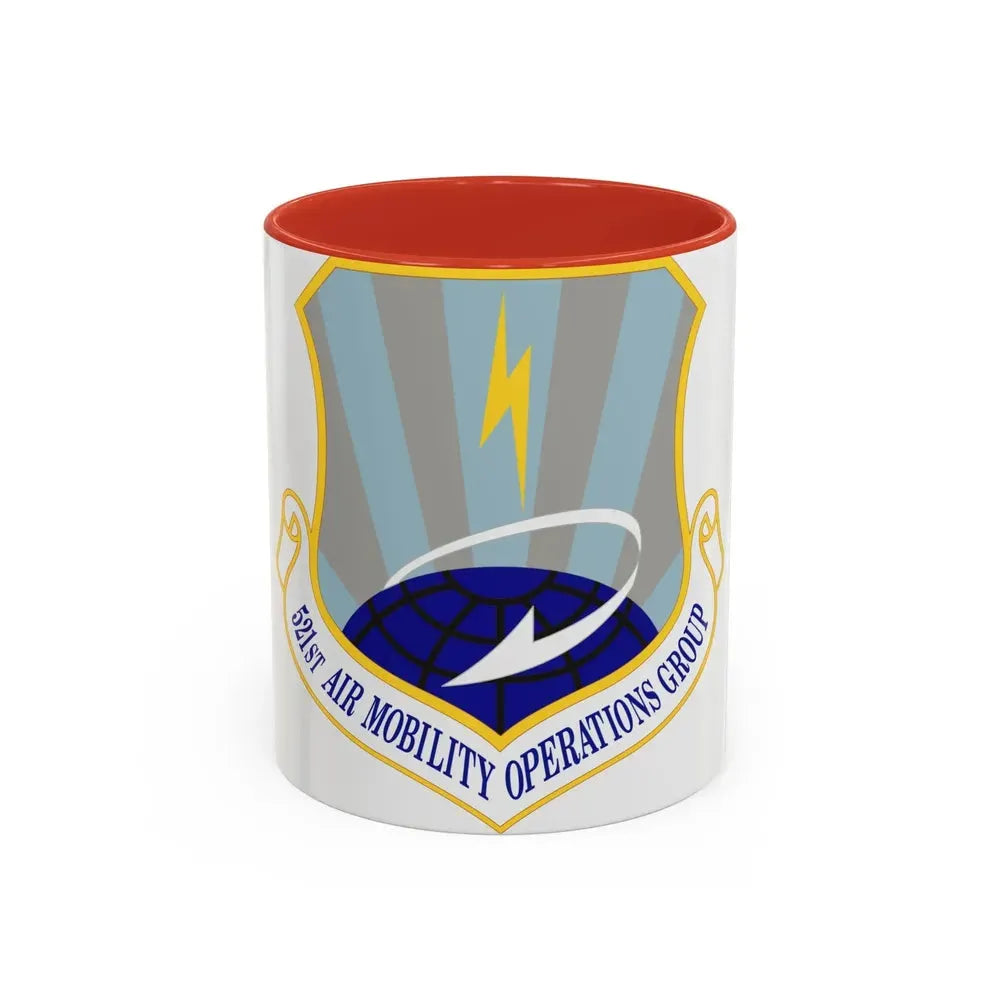 521st Air Mobility Operations Group (U.S. Air Force) Accent Coffee Mug 11oz Red - Go Mug Yourself