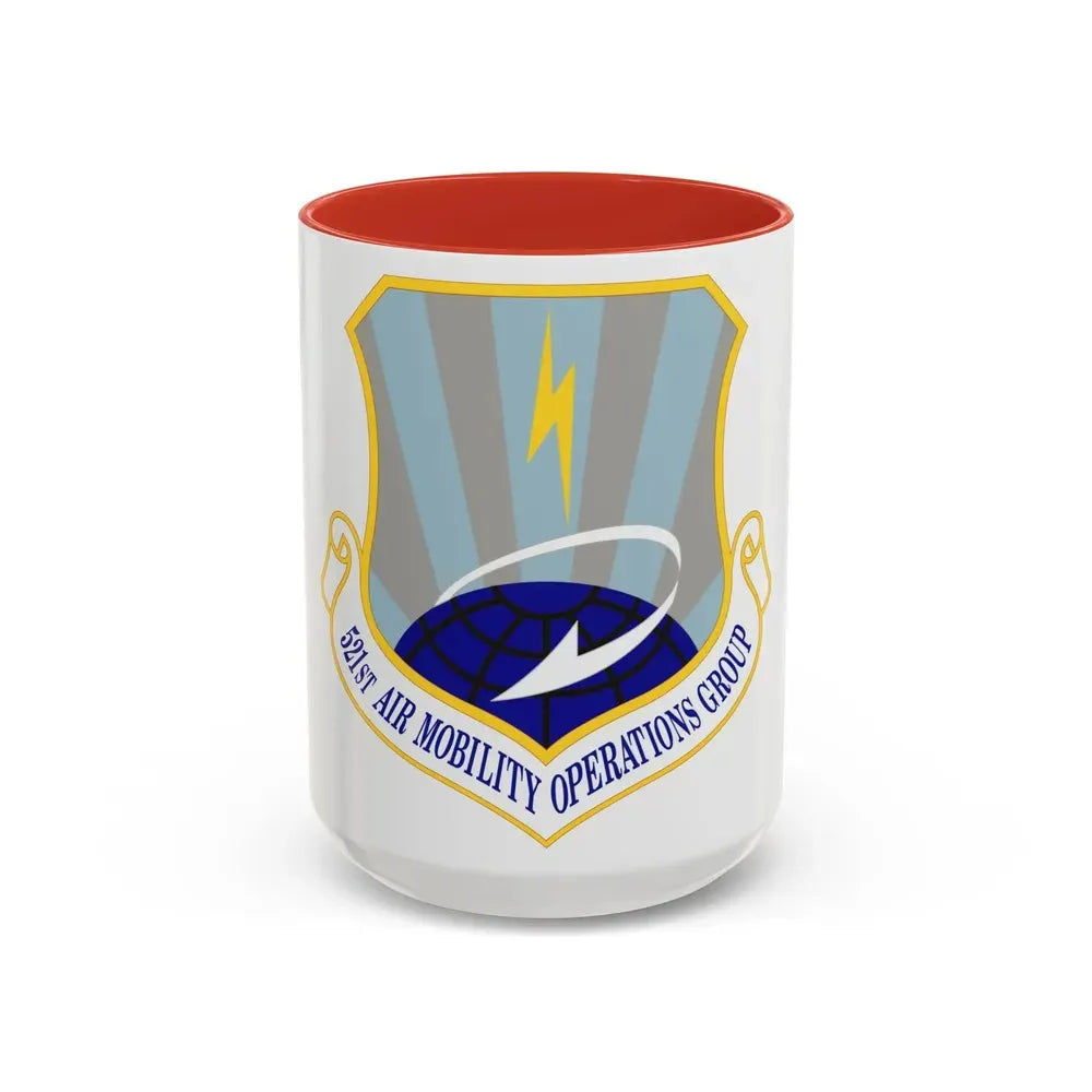 521st Air Mobility Operations Group (U.S. Air Force) Accent Coffee Mug 15oz Red - Go Mug Yourself