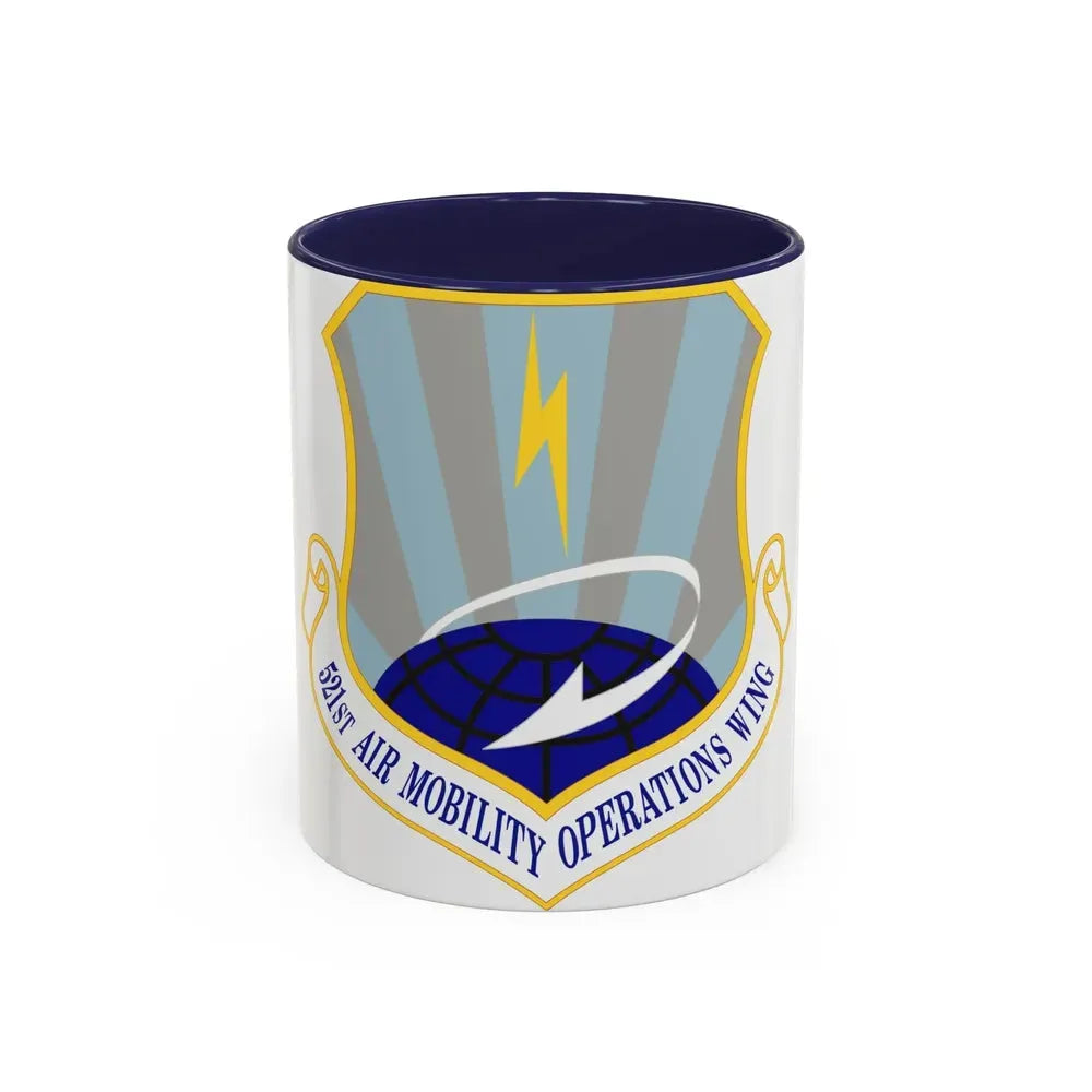 521st Air Mobility Operations Wing (U.S. Air Force) Accent Coffee Mug 11oz Navy - Go Mug Yourself