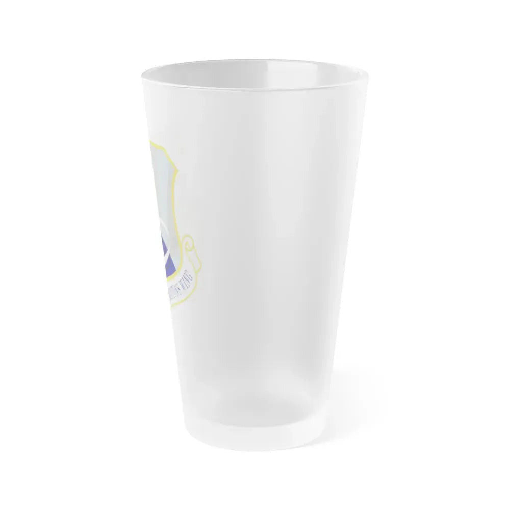 521st Air Mobility Operations Wing (U.S. Air Force) Frosted Pint Glass 16oz - Go Mug Yourself