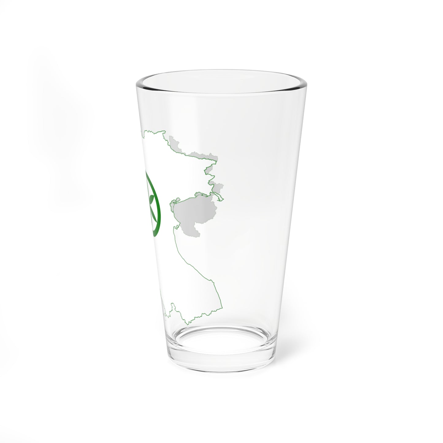 Flag map of Padania (Italy) Pint Glass 16oz