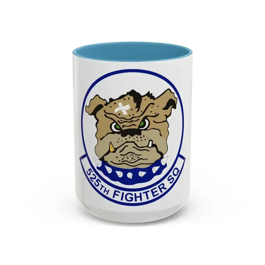 525th Fighter Squadron (U.S. Air Force) Accent Coffee Mug 15oz Light Blue - Go Mug Yourself
