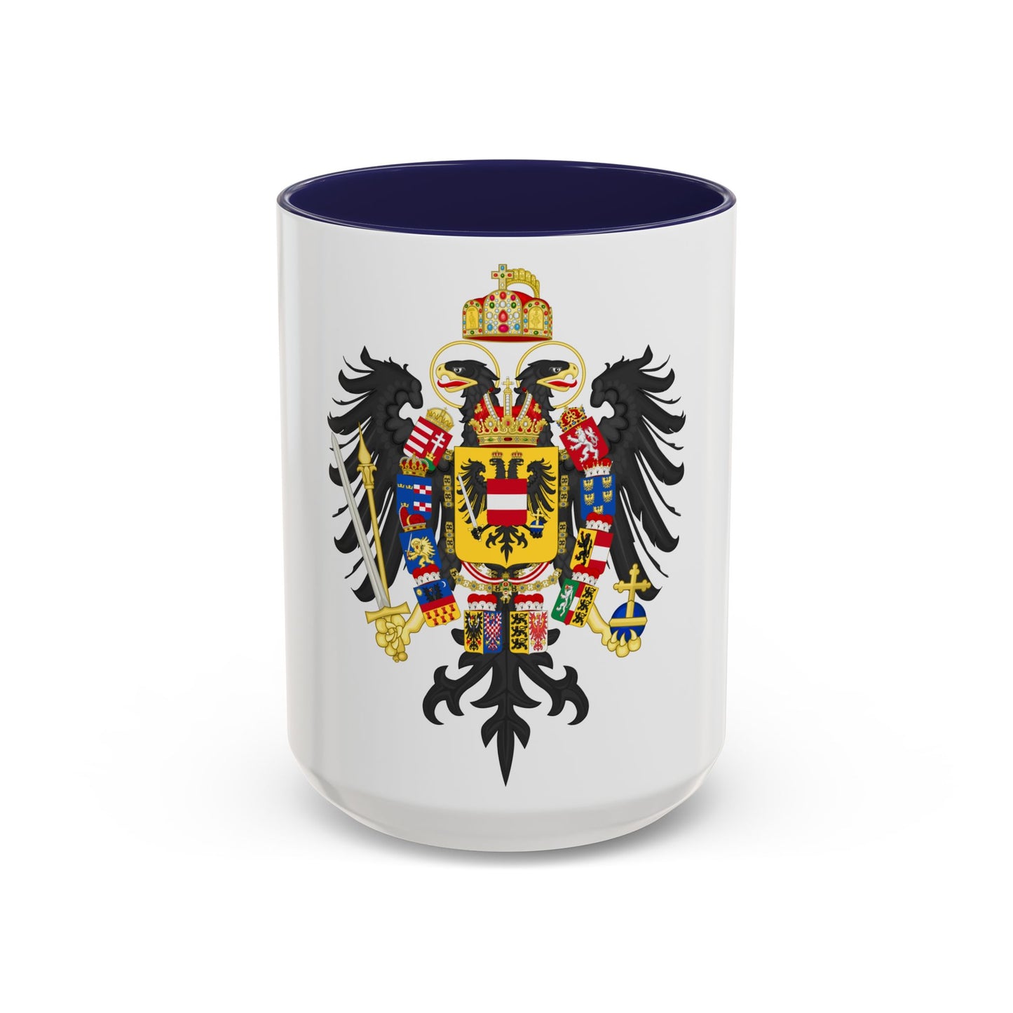 Middle Coat of Arms of Francis II, Holy Roman Emperor (1804-1806) - Accent Coffee Mug