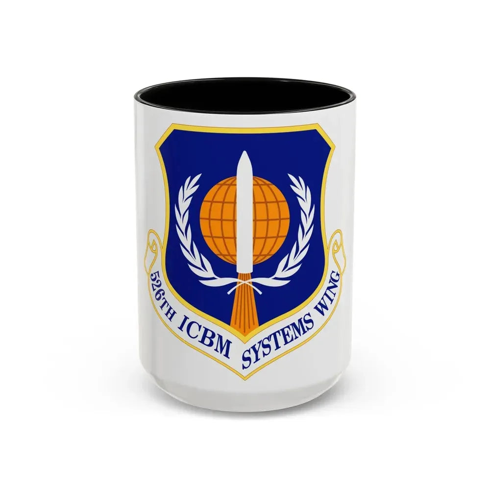 526th ICBM Systems Wing (U.S. Air Force) Accent Coffee Mug 15oz Black - Go Mug Yourself