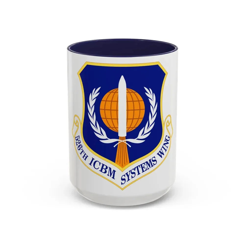 526th ICBM Systems Wing (U.S. Air Force) Accent Coffee Mug 15oz Navy - Go Mug Yourself