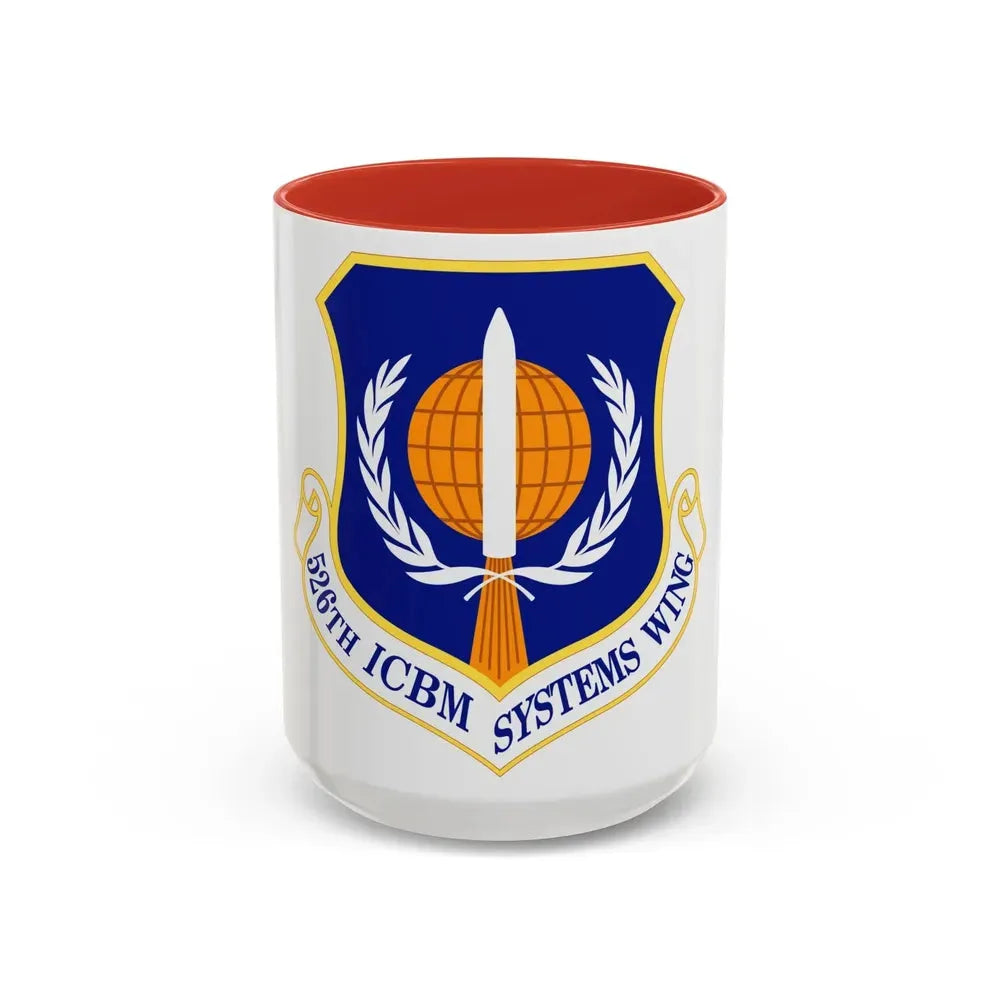 526th ICBM Systems Wing (U.S. Air Force) Accent Coffee Mug 15oz Red - Go Mug Yourself