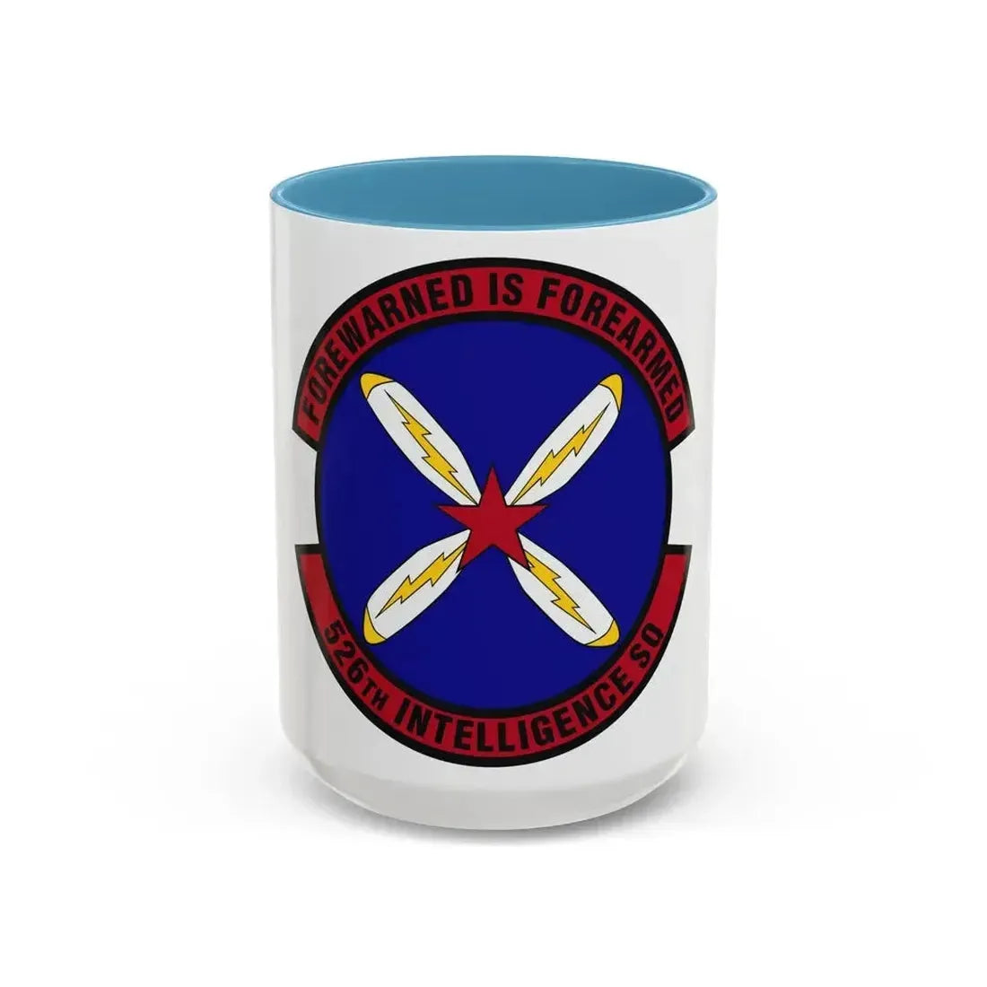 526th Intelligence Squadron (U.S. Air Force) Accent Coffee Mug 15oz Light Blue - Go Mug Yourself