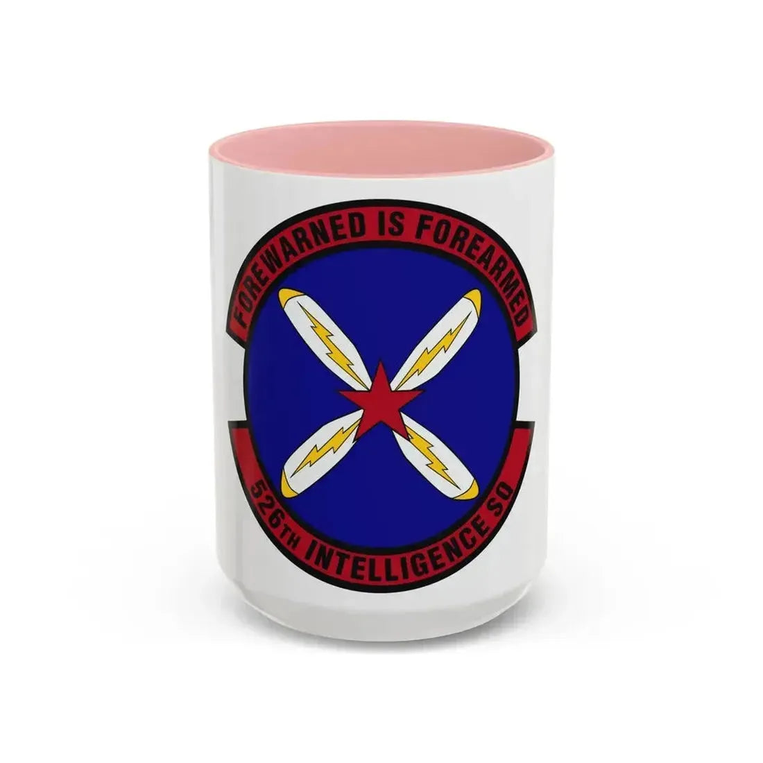 526th Intelligence Squadron (U.S. Air Force) Accent Coffee Mug 15oz Pink - Go Mug Yourself