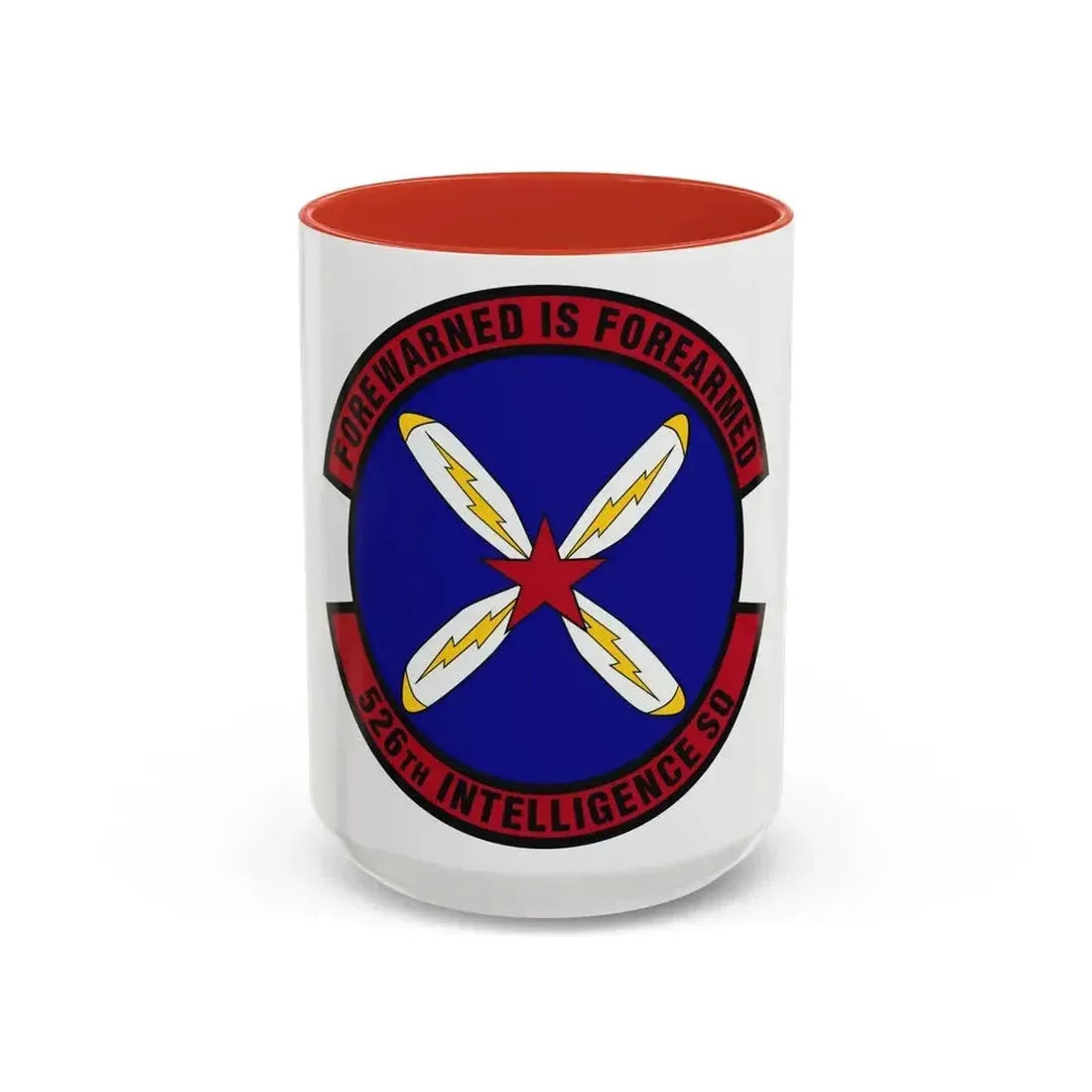 526th Intelligence Squadron (U.S. Air Force) Accent Coffee Mug 15oz Red - Go Mug Yourself