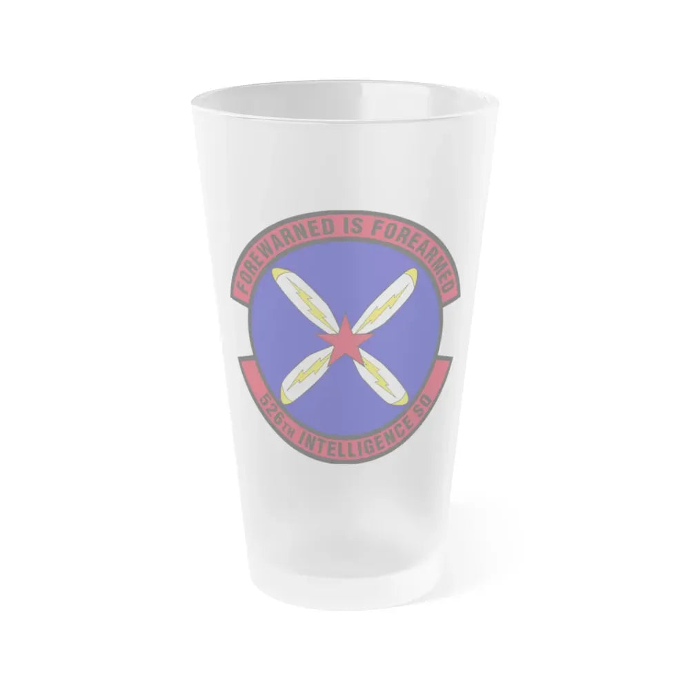 526th Intelligence Squadron (U.S. Air Force) Frosted Pint Glass 16oz Default Title - Go Mug Yourself