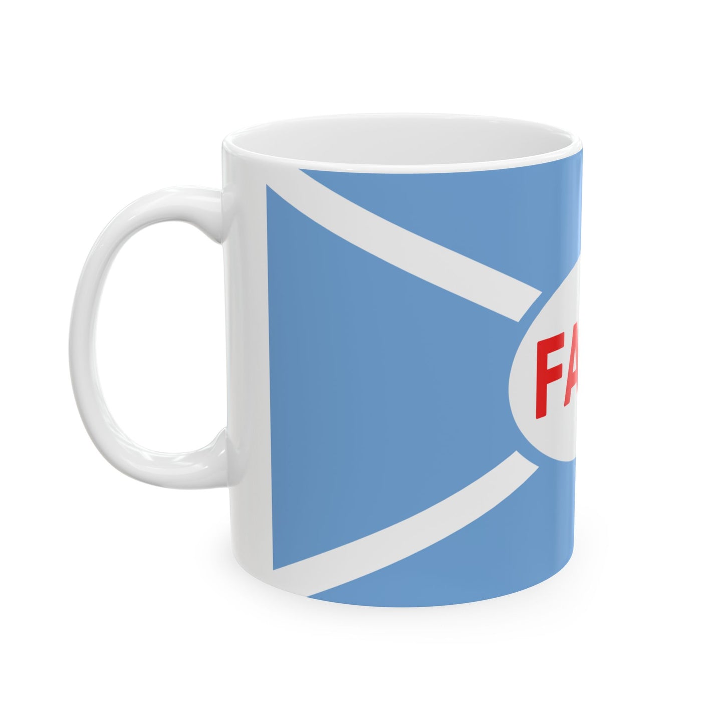 House flag of the Argentine Overseas Shipping Fleet FANU (Argentina) White Coffee Mug