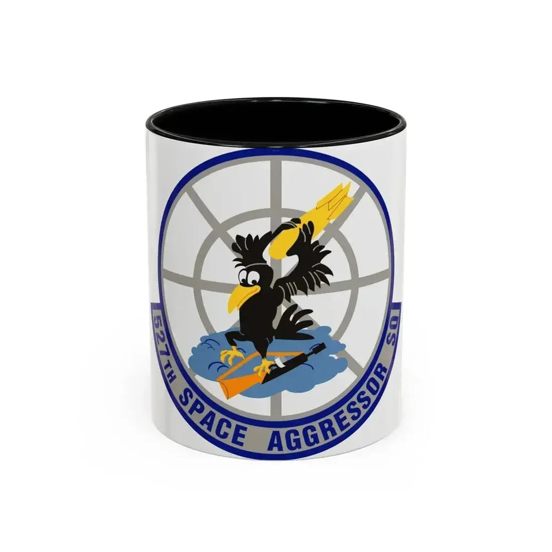 527th Space Aggressor Squadron (U.S. Air Force) Accent Coffee Mug 11oz Black - Go Mug Yourself