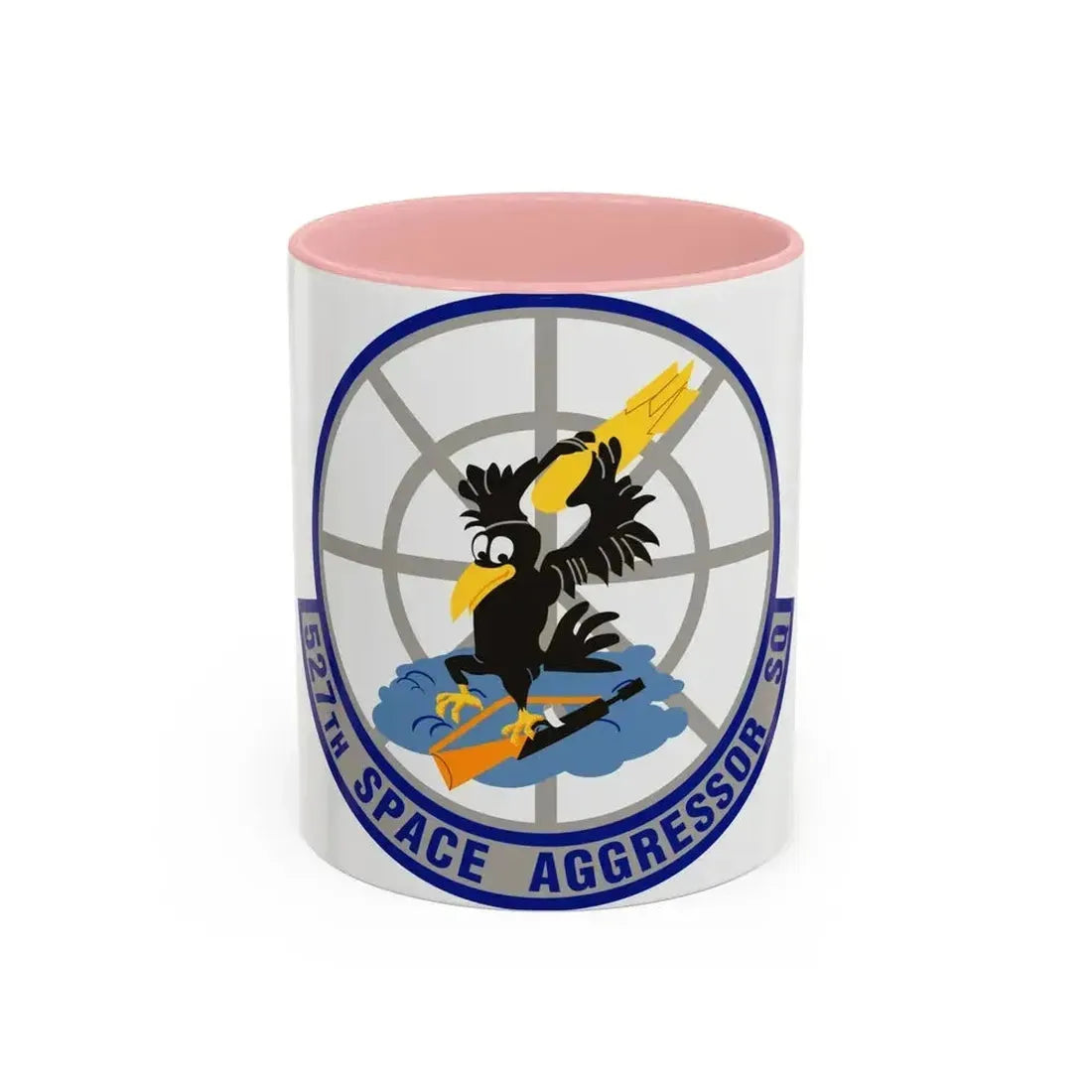 527th Space Aggressor Squadron (U.S. Air Force) Accent Coffee Mug 11oz Pink - Go Mug Yourself