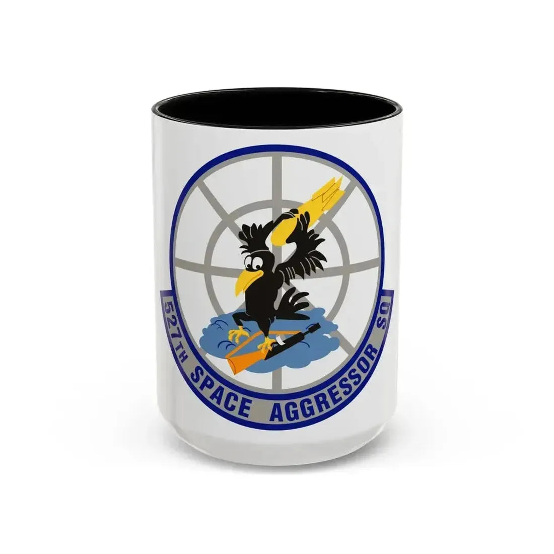 527th Space Aggressor Squadron (U.S. Air Force) Accent Coffee Mug 15oz Black - Go Mug Yourself
