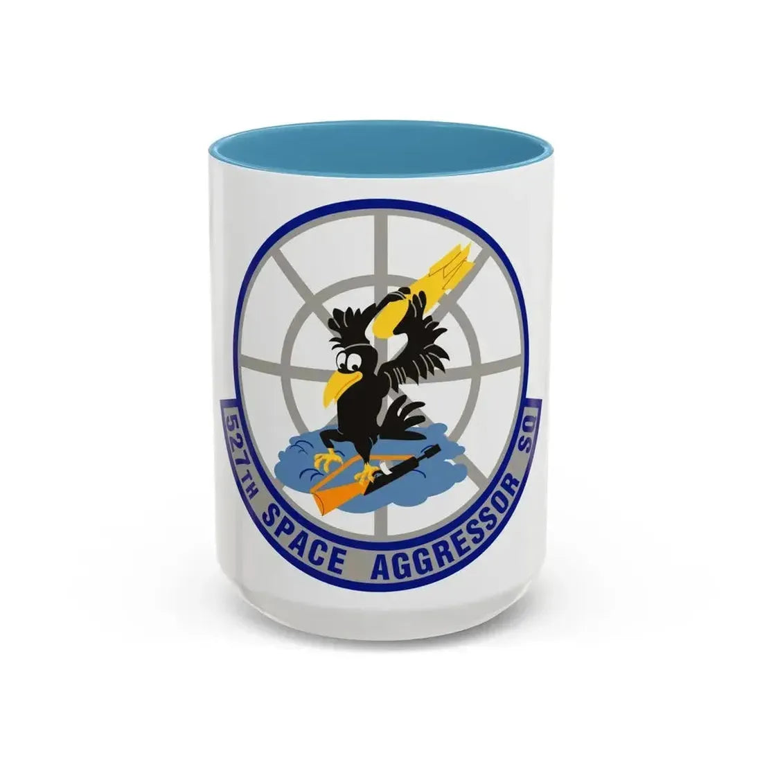 527th Space Aggressor Squadron (U.S. Air Force) Accent Coffee Mug 15oz Light Blue - Go Mug Yourself