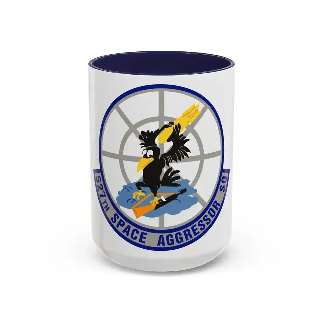 527th Space Aggressor Squadron (U.S. Air Force) Accent Coffee Mug 15oz Navy - Go Mug Yourself