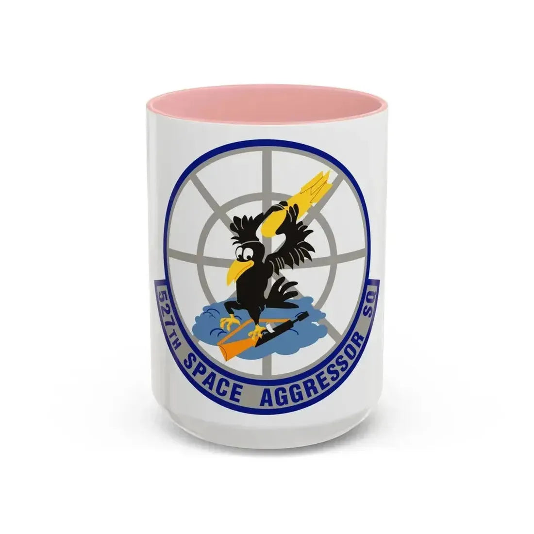527th Space Aggressor Squadron (U.S. Air Force) Accent Coffee Mug 15oz Pink - Go Mug Yourself