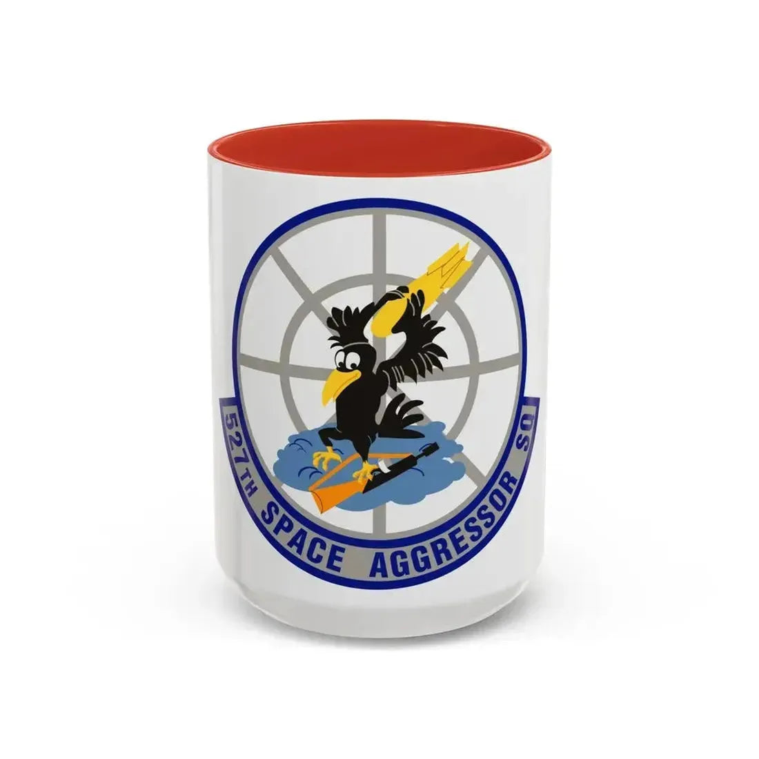 527th Space Aggressor Squadron (U.S. Air Force) Accent Coffee Mug 15oz Red - Go Mug Yourself