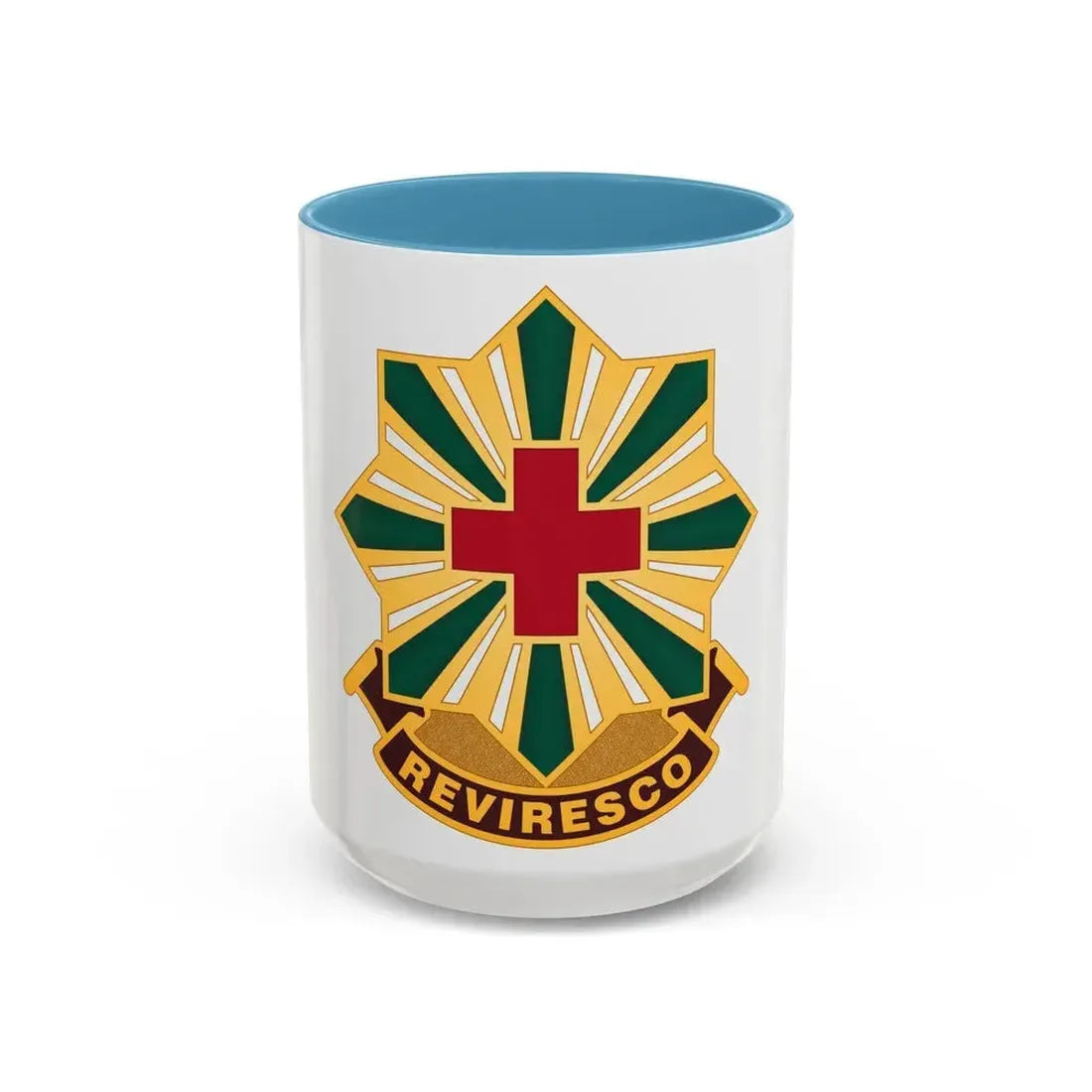 528th Hospital Center (U.S. Army) Accent Coffee Mug 15oz Light Blue - Go Mug Yourself