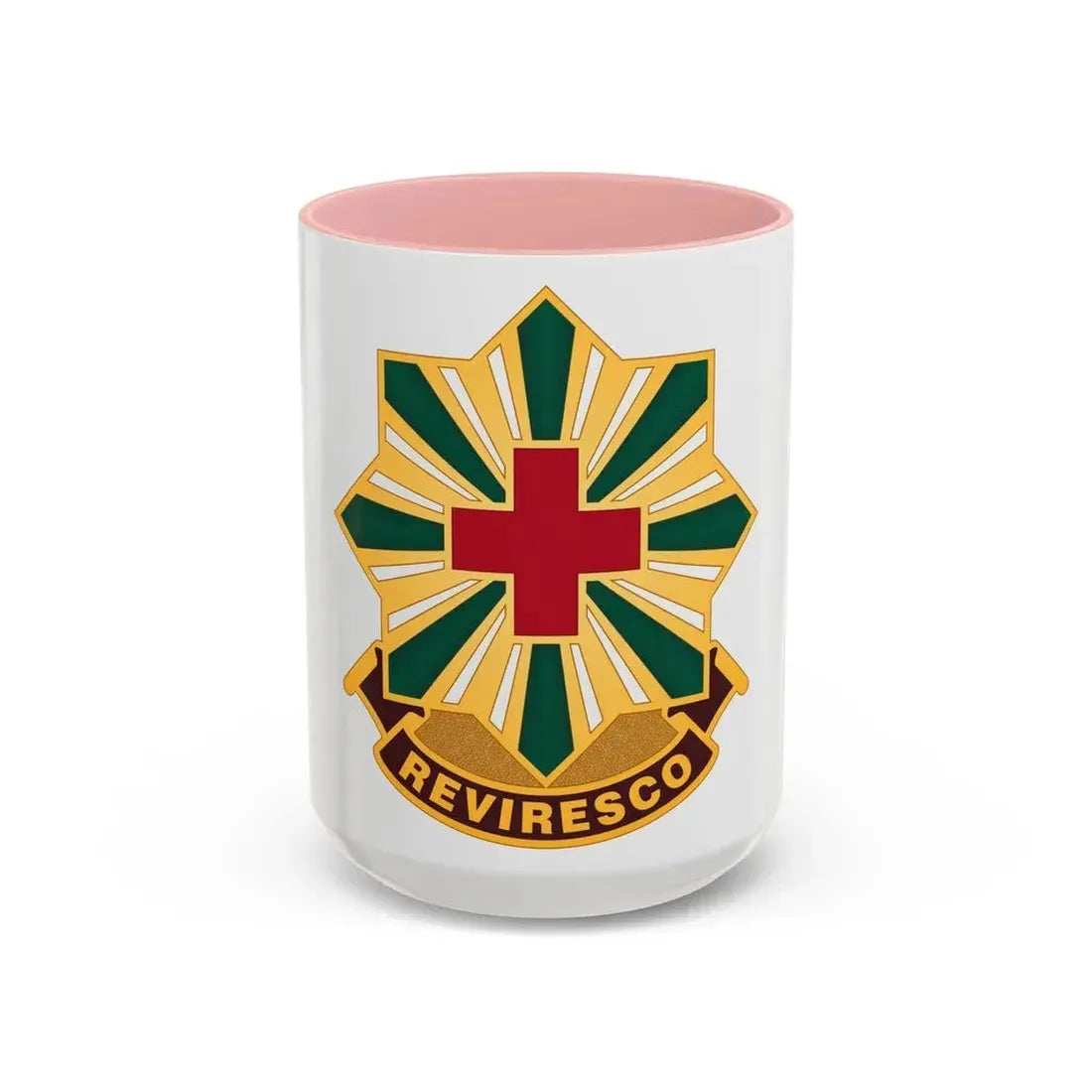 528th Hospital Center (U.S. Army) Accent Coffee Mug 15oz Pink - Go Mug Yourself