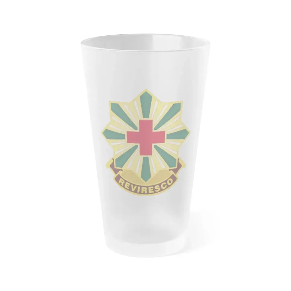 528th Hospital Center (U.S. Army) Frosted Pint Glass 16oz Default Title - Go Mug Yourself