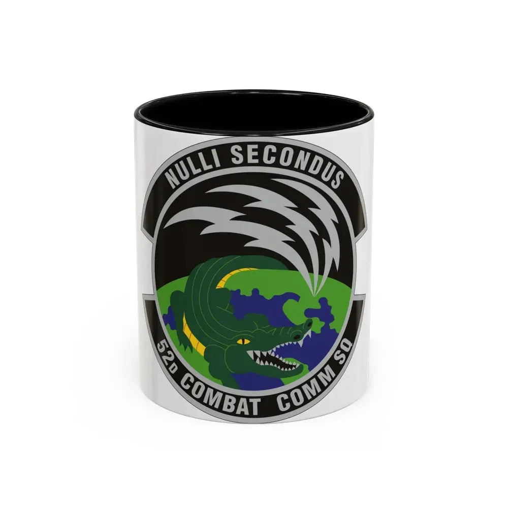 52d Combat Communications Squadron (U.S. Air Force) Accent Coffee Mug 11oz Black - Go Mug Yourself