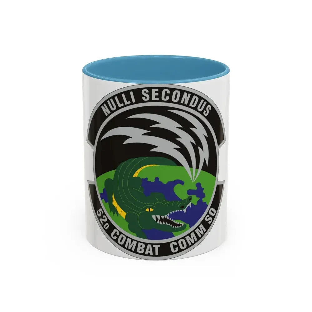 52d Combat Communications Squadron (U.S. Air Force) Accent Coffee Mug 11oz Light Blue - Go Mug Yourself