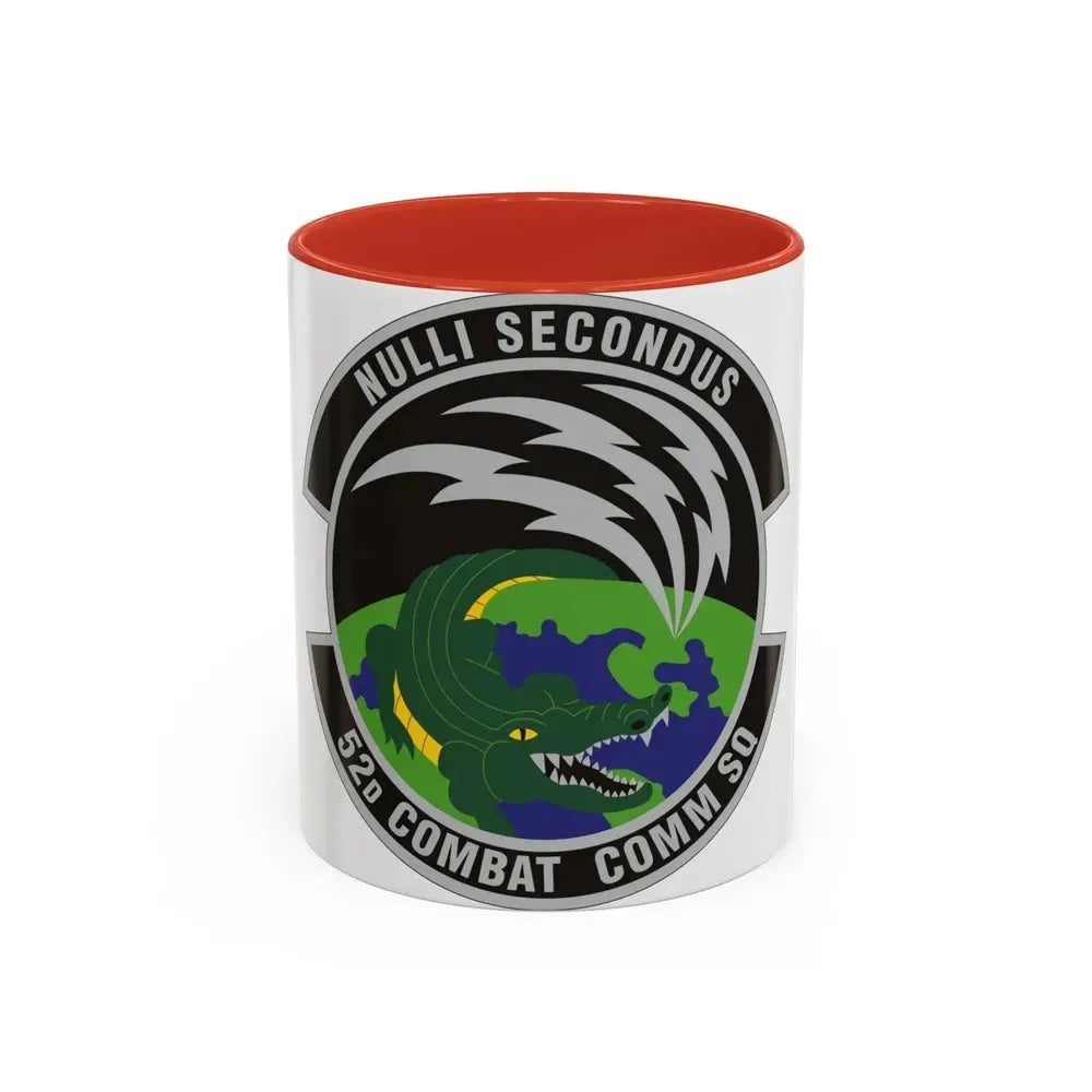 52d Combat Communications Squadron (U.S. Air Force) Accent Coffee Mug 11oz Red - Go Mug Yourself