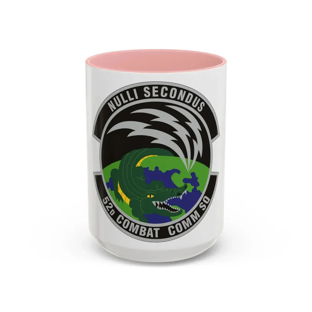 52d Combat Communications Squadron (U.S. Air Force) Accent Coffee Mug 15oz Pink - Go Mug Yourself