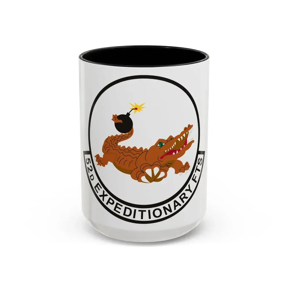 52d Expeditionary Flying Training Squadron (U.S. Air Force) Accent Coffee Mug 15oz Black - Go Mug Yourself