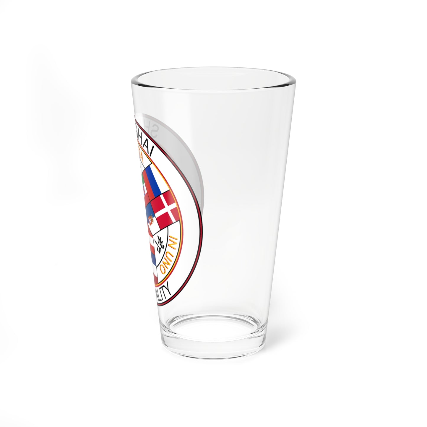 Seal of the Shanghai International Settlement pre-WWI (China) (Coat of Arms) Pint Glass 16oz