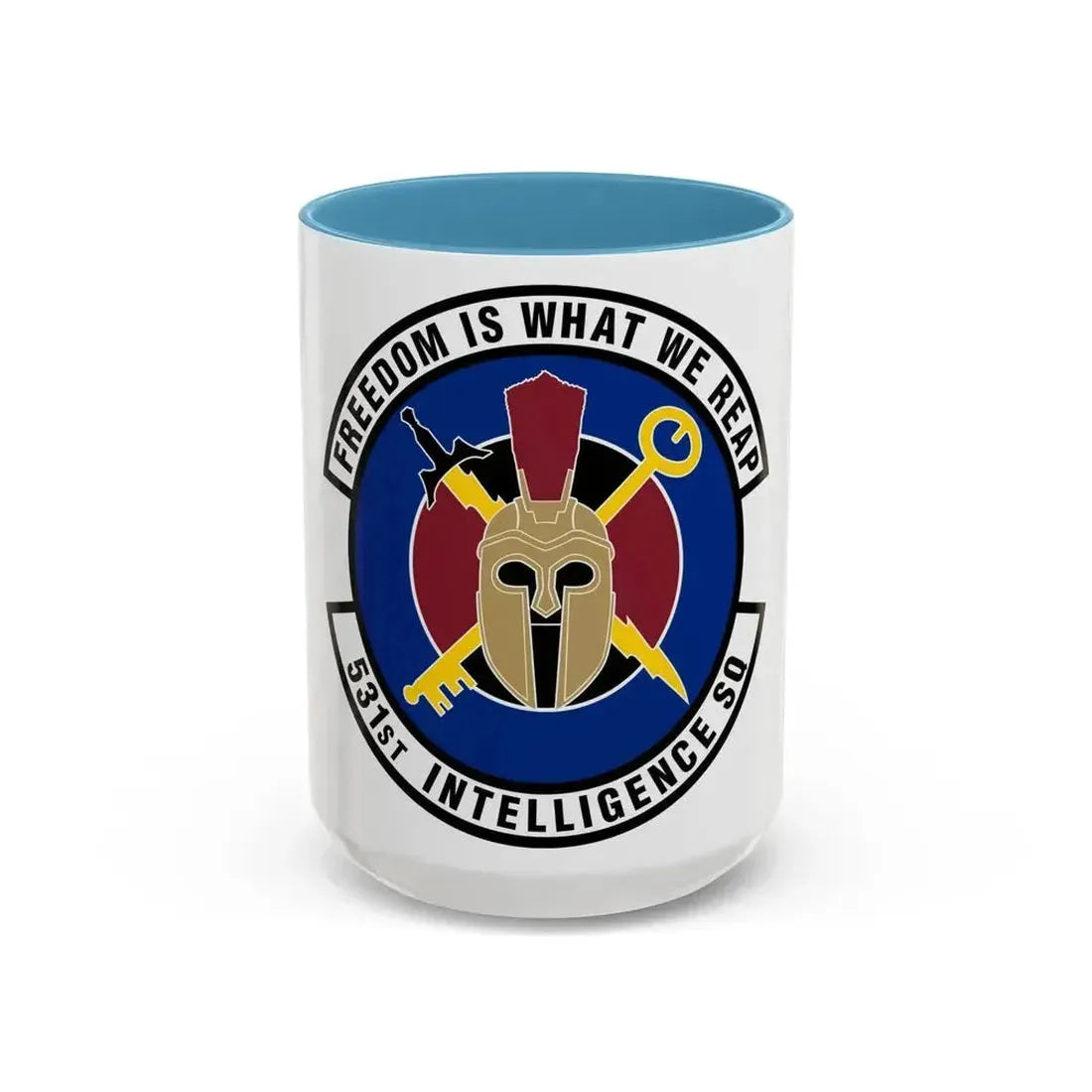 531 Intelligence Squadron ACC (U.S. Air Force) Accent Coffee Mug 15oz Light Blue - Go Mug Yourself