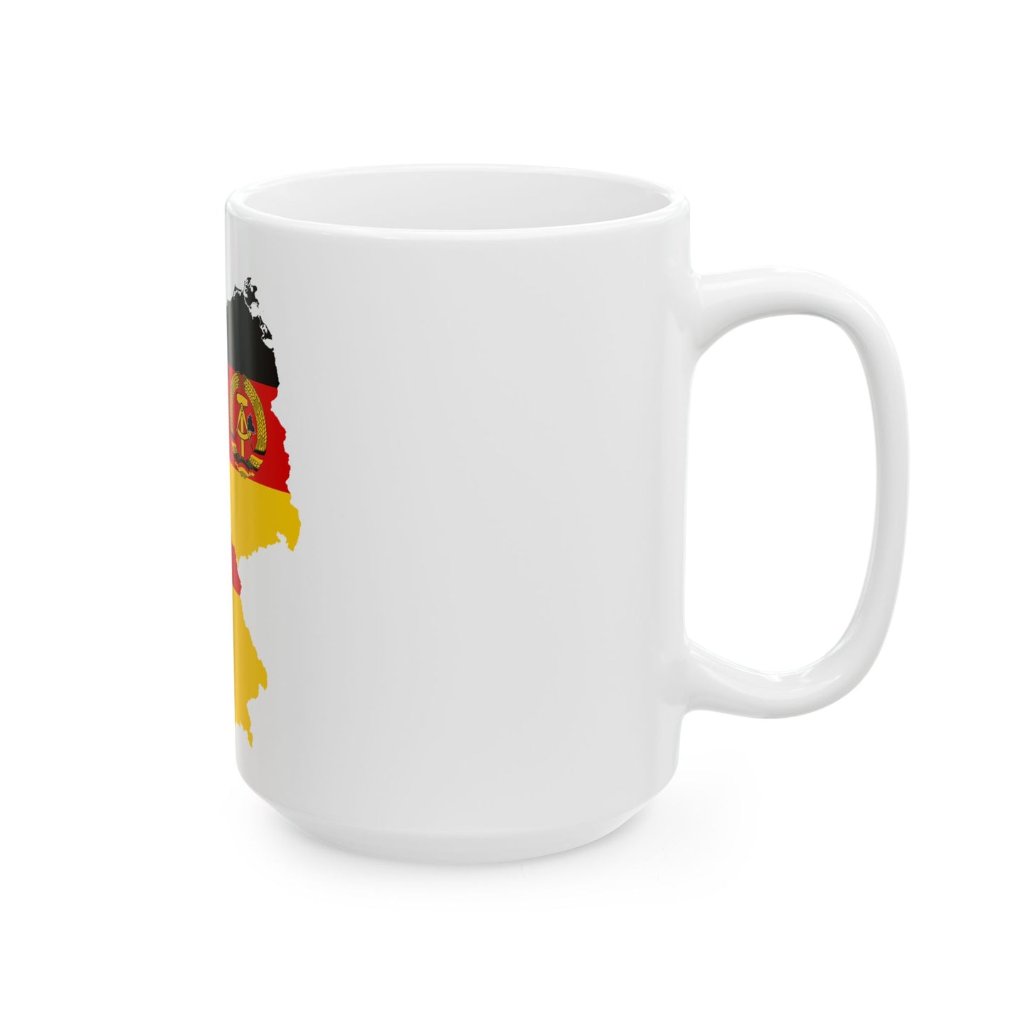 Flag-map of East West Germany (Germany) White Coffee Mug
