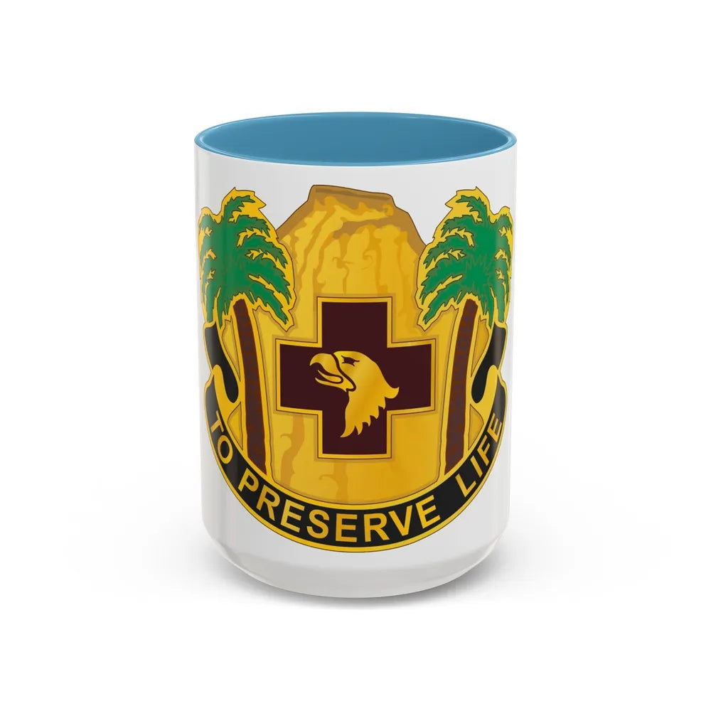 531st Hospital Center (U.S. Army) Accent Coffee Mug-15oz-Light Blue-Go Mug Yourself