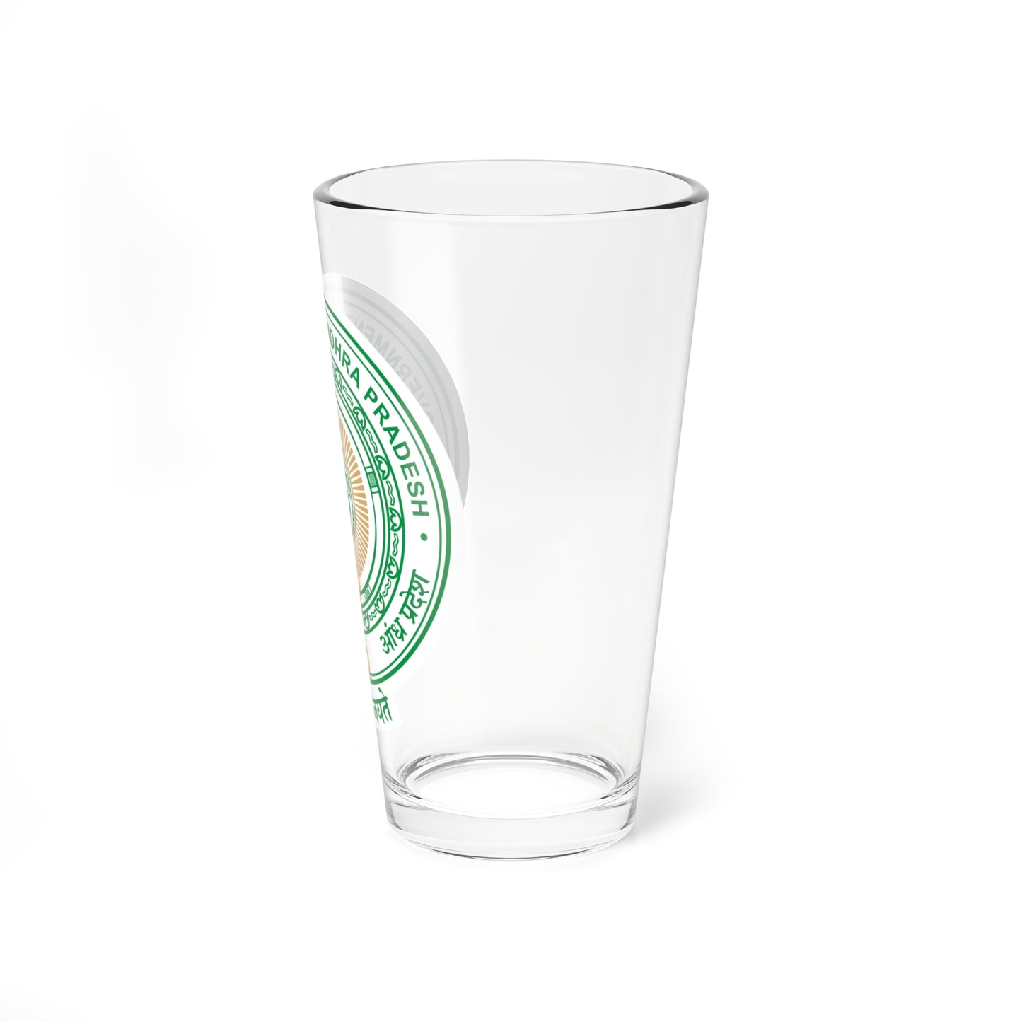 Emblem of Andhra Pradesh before 2014 (India) (Coat of Arms) Pint Glass 16oz