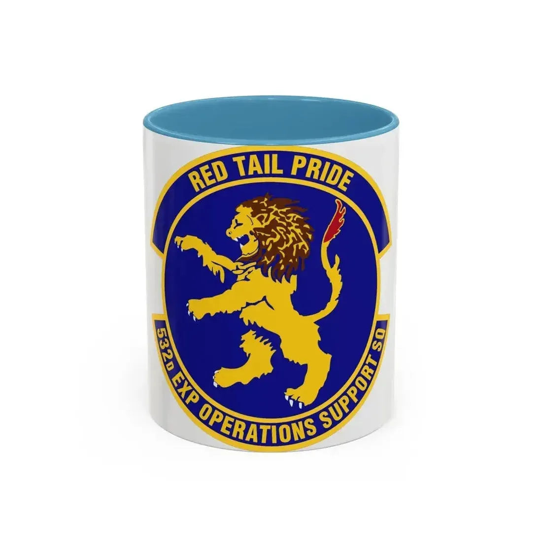 532d Expeditionary Operations Support Squadron (U.S. Air Force) Accent Coffee Mug 11oz Light Blue - Go Mug Yourself