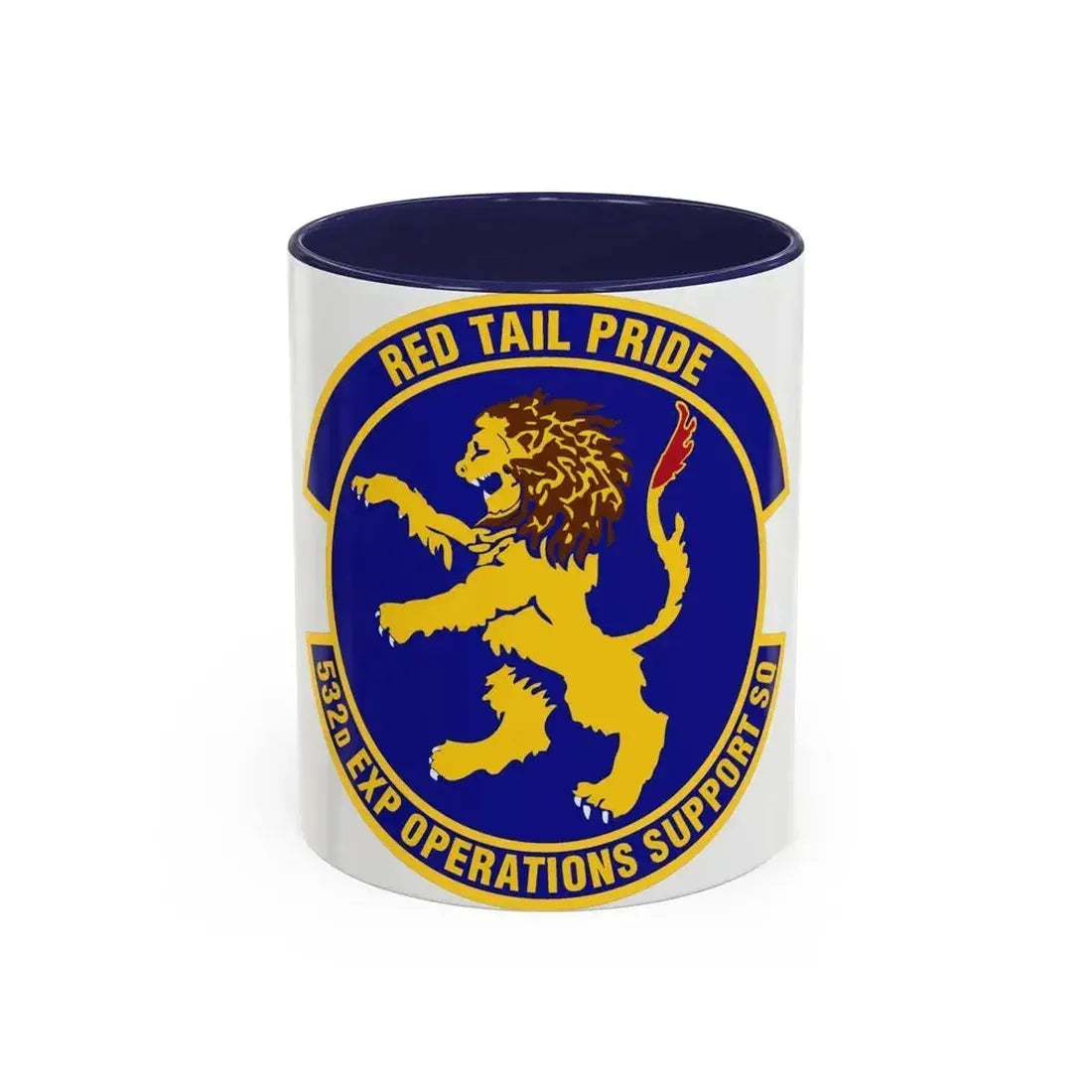 532d Expeditionary Operations Support Squadron (U.S. Air Force) Accent Coffee Mug 11oz Navy - Go Mug Yourself