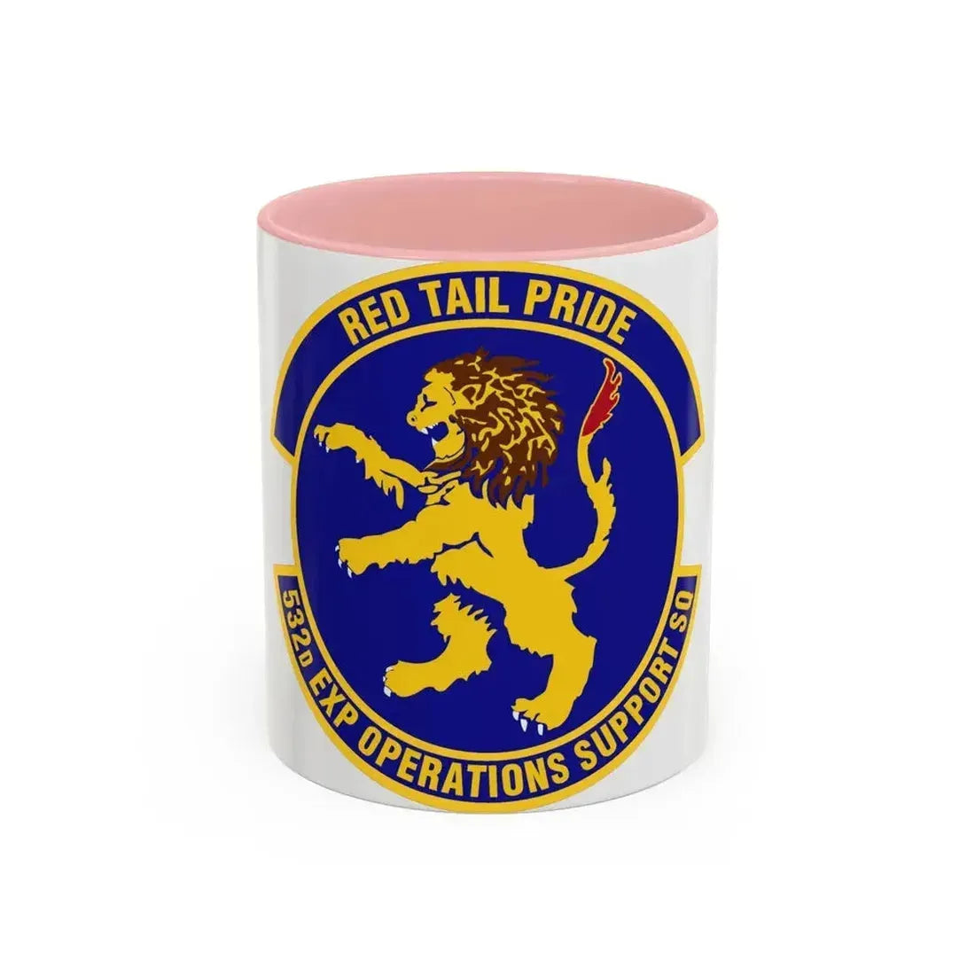 532d Expeditionary Operations Support Squadron (U.S. Air Force) Accent Coffee Mug 11oz Pink - Go Mug Yourself