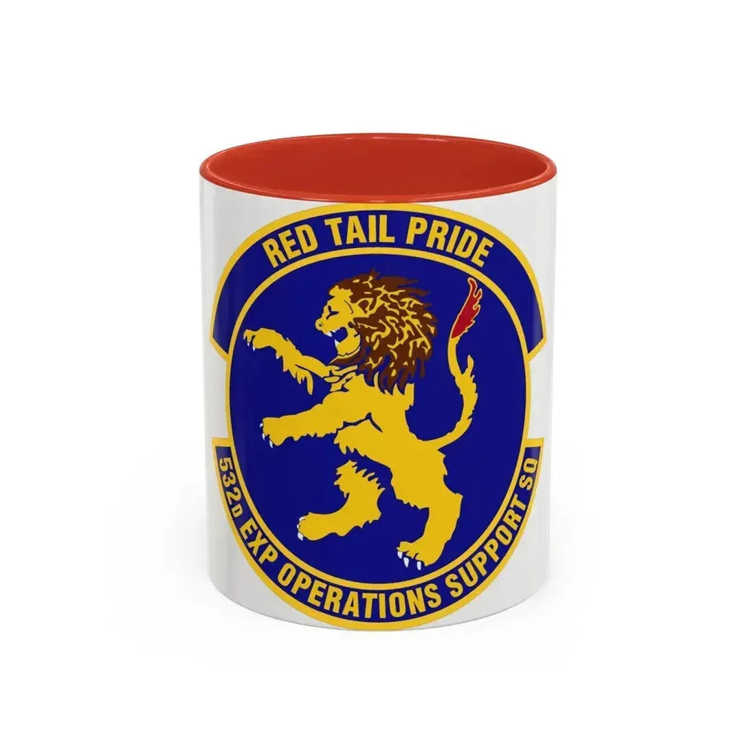 532d Expeditionary Operations Support Squadron (U.S. Air Force) Accent Coffee Mug 11oz Red - Go Mug Yourself