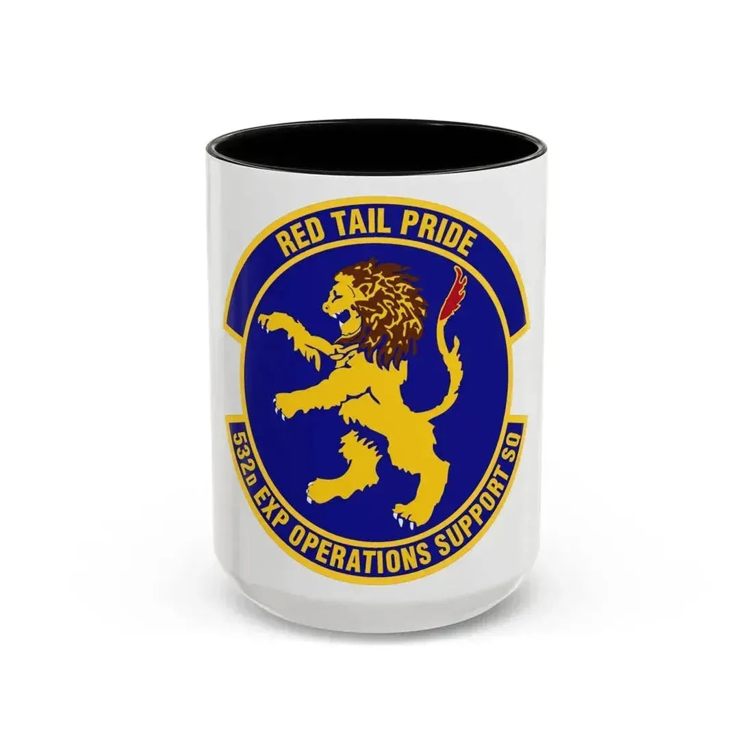 532d Expeditionary Operations Support Squadron (U.S. Air Force) Accent Coffee Mug 15oz Black - Go Mug Yourself