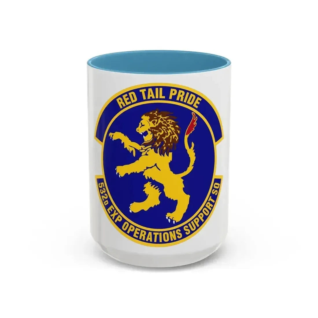 532d Expeditionary Operations Support Squadron (U.S. Air Force) Accent Coffee Mug 15oz Light Blue - Go Mug Yourself