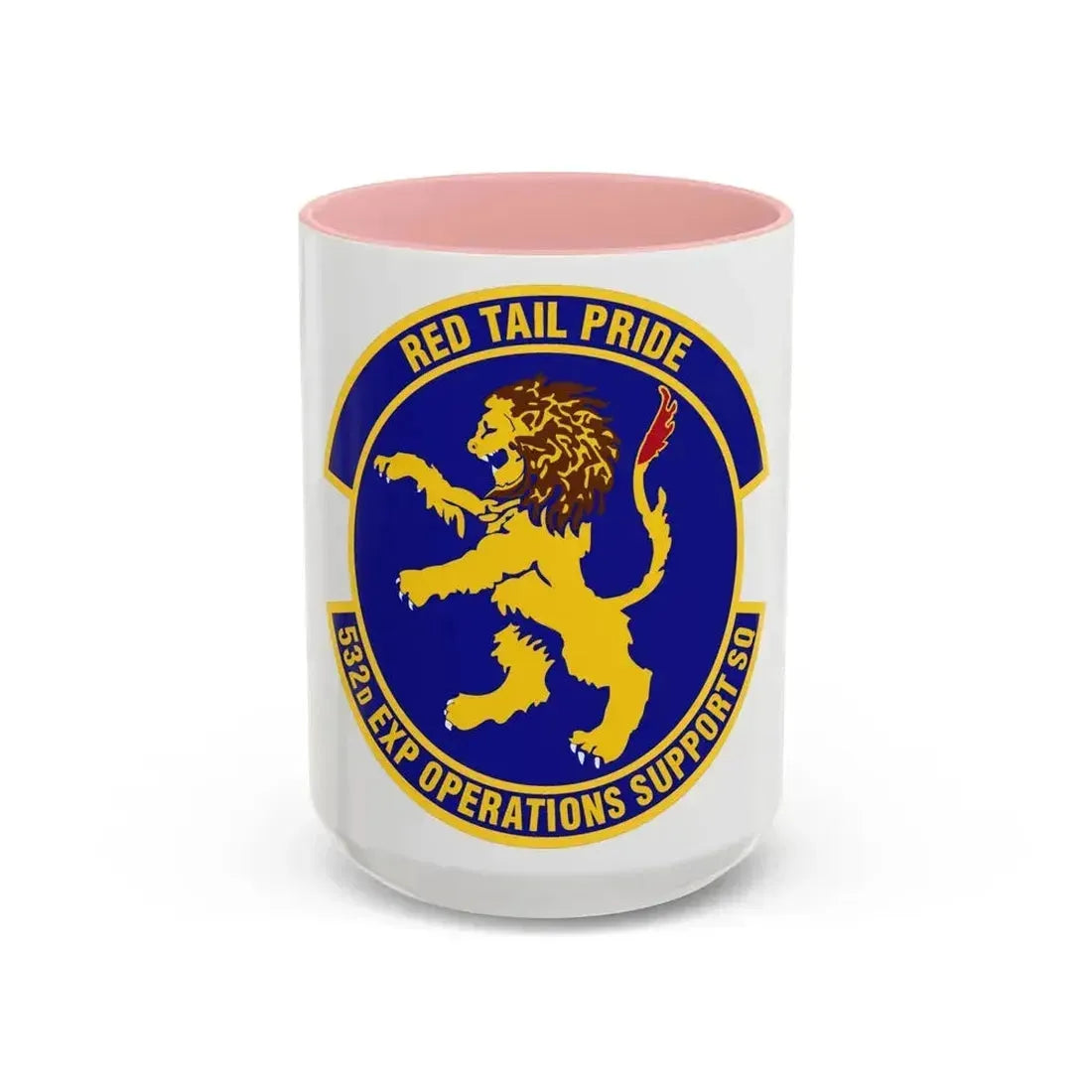 532d Expeditionary Operations Support Squadron (U.S. Air Force) Accent Coffee Mug 15oz Pink - Go Mug Yourself