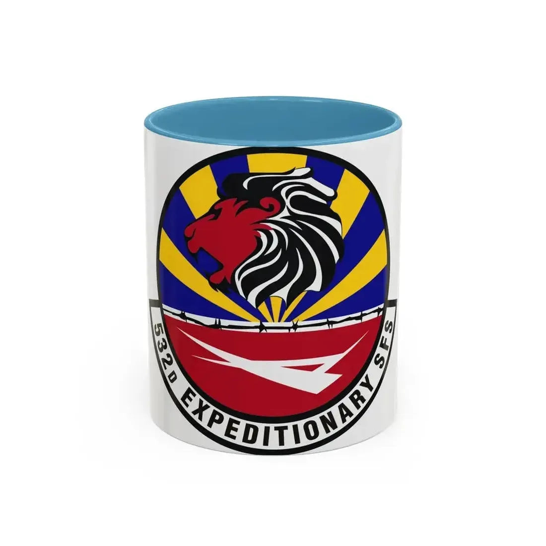 532d Expeditionary Security Forces Squadron (U.S. Air Force) Accent Coffee Mug 11oz Light Blue - Go Mug Yourself
