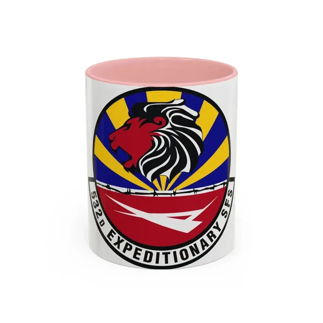 532d Expeditionary Security Forces Squadron (U.S. Air Force) Accent Coffee Mug 11oz Pink - Go Mug Yourself