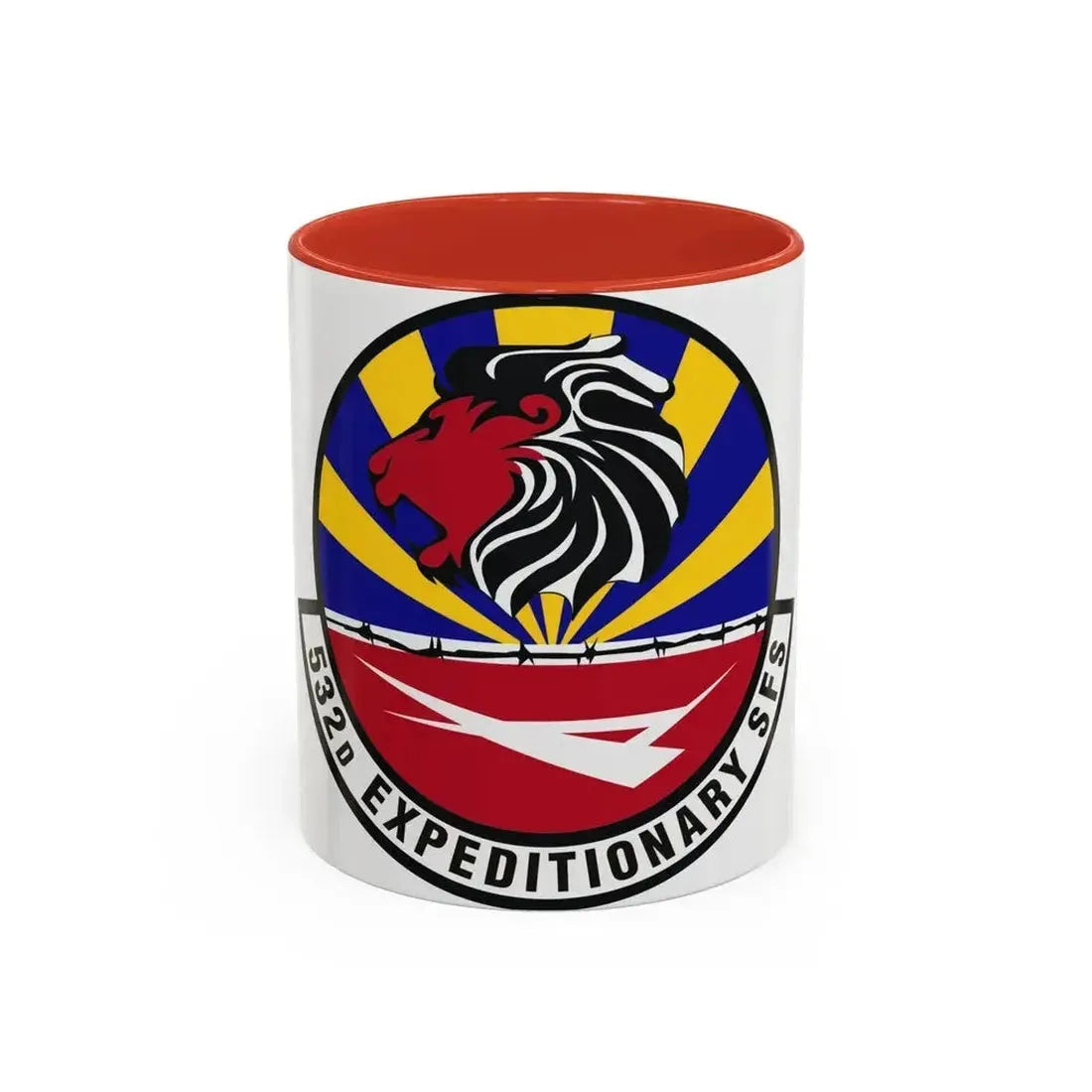 532d Expeditionary Security Forces Squadron (U.S. Air Force) Accent Coffee Mug 11oz Red - Go Mug Yourself