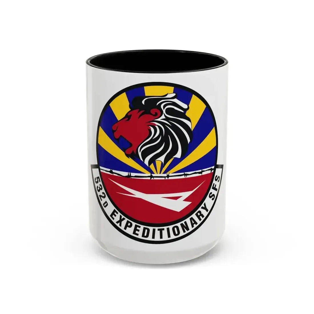 532d Expeditionary Security Forces Squadron (U.S. Air Force) Accent Coffee Mug 15oz Black - Go Mug Yourself