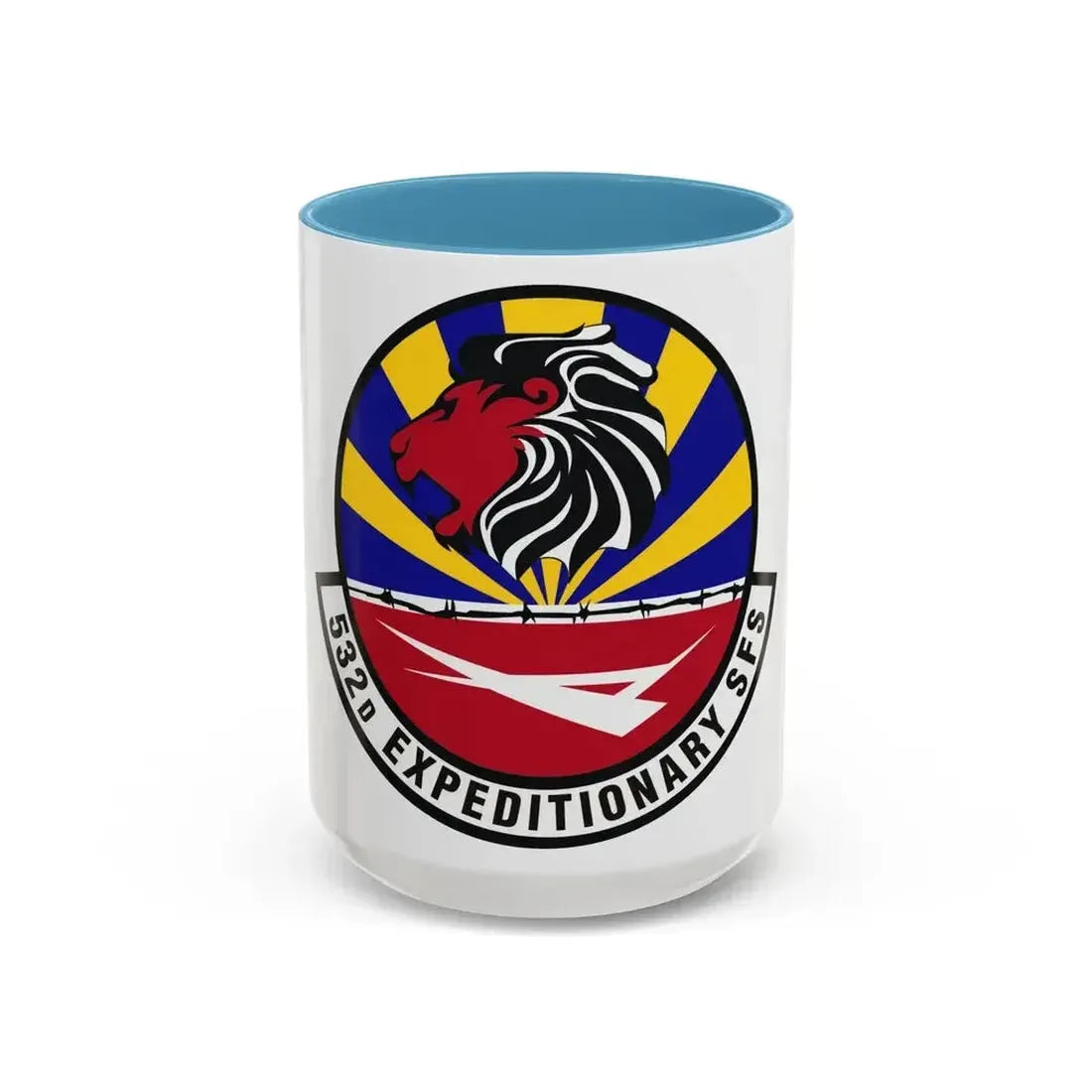 532d Expeditionary Security Forces Squadron (U.S. Air Force) Accent Coffee Mug 15oz Light Blue - Go Mug Yourself